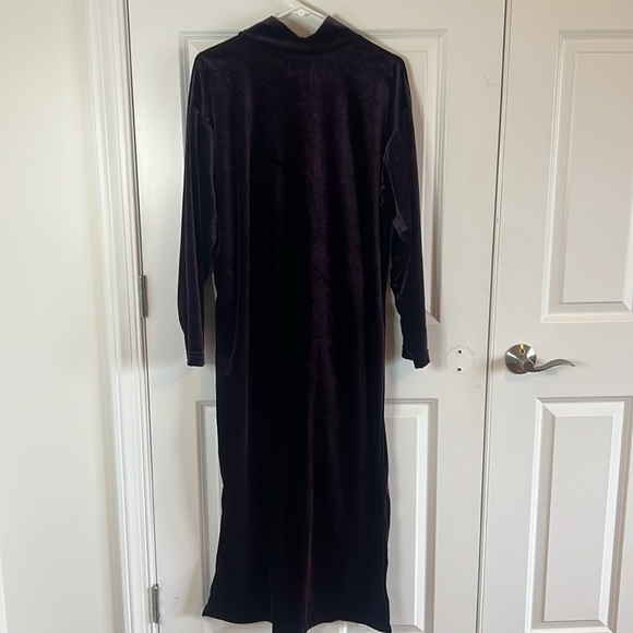 Vintage Velvet Baxter & Wells Intimates Deep Purple Housecoat Size M - Picture 6 of 9